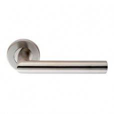 Mitred Round Bar Lever on Sprung Rose Mitred Round Bar Lever on Sprung Rose