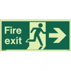 Fire Exit Man Arrow Right Sign